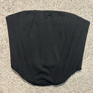 Black Strapless Corset Top